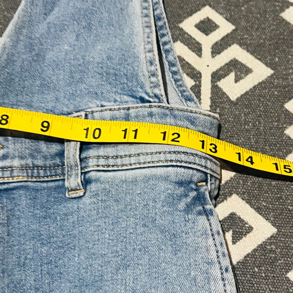 Free People A line Sky Blue Denim Overalls 2 - Picture 6 of 9